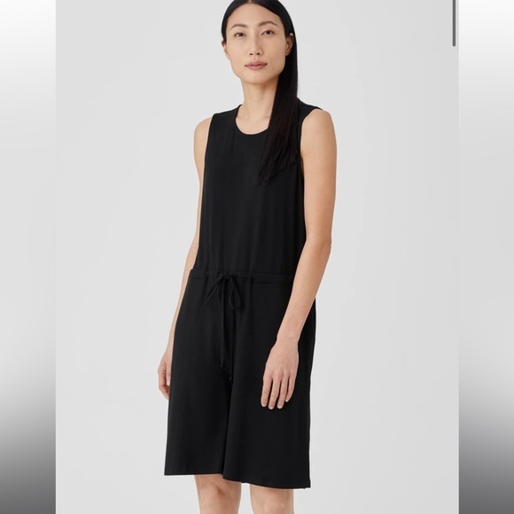 NWT Eileen Fisher Black Short Romper sz M